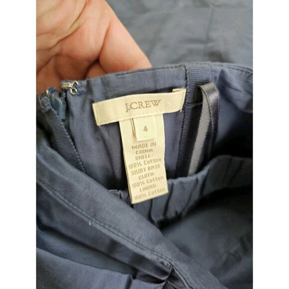 J. Crew Women Dress Size 4 Strapless Pale Blue Tiered 100% Cotton Cocktail Party - Picture 8 of 10